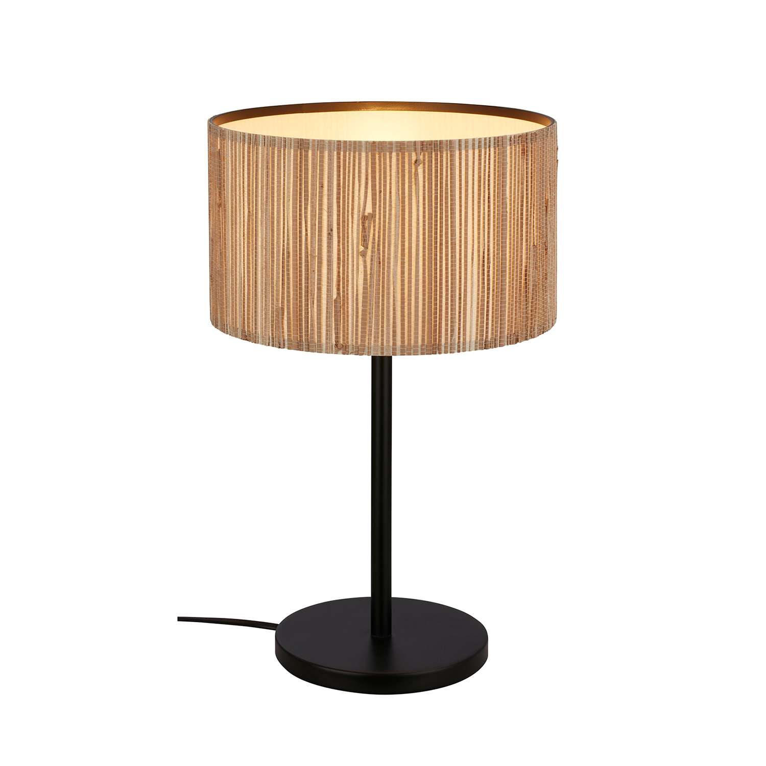 Lampada Da Tavolo Vintage Slama Metallo Nero 1 Luce E27 7855014