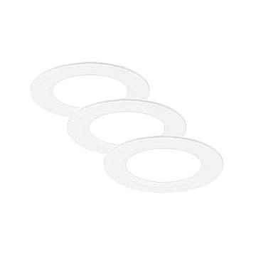 Set 3 Faretti Incasso Jeft Plastica Bianco Led Integrato 3W 4000K