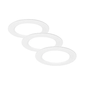 Set 3 Faretti Incasso Jeft Plastica Bianco Led Integrato 6W 4000K
