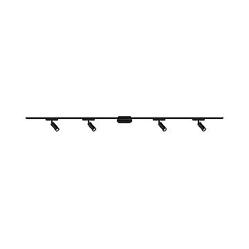 Faretti E Alimentatore Luxtrail Metallo Nero Led Integrato 5W 3000K