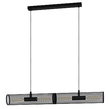 Lampadario A Sospensione Vintage Redcliffe Acciaio Nero 4 Luci E27