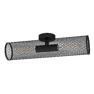 Plafoniera Vintage Redcliffe Acciaio Nero 2 Luci E27