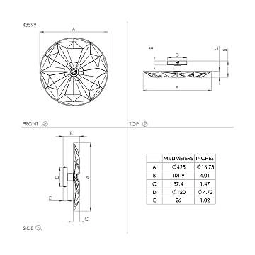 Plafoniera Contemporanea Castanuelo 1 Luce Acciaio Oro