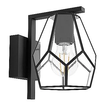 Applique Vintage Mardyke Acciaio Nero 1 Luce E27