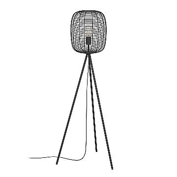 Piantana Vintage Rinroe Acciaio Nero 1 Luce E27 Piantana Vintage Rinroe Acciaio Nero 1 Luce E27