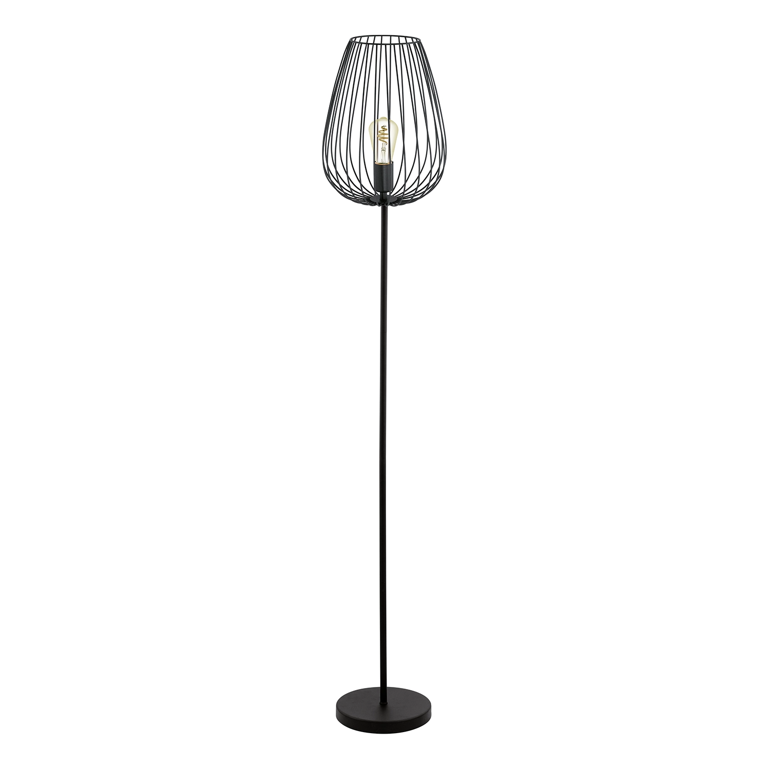 Piantana Vintage Newtown Acciaio Nero 1 Luce E27 49474