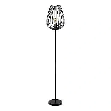 Piantana Vintage Newtown Acciaio Nero 1 Luce E27 Piantana Vintage Newtown Acciaio Nero 1 Luce E27