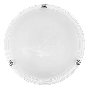 Plafoniera Contemporanea Salome Acciaio Cromo 2 Luci E27