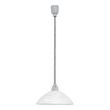 Sospensione Moderna Lord 2 Policarbonato Grigio Nichel Vetro 1 Luce E27