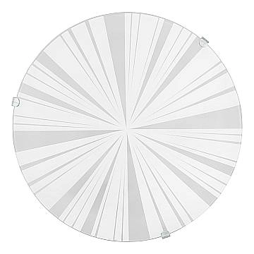 Plafoniera Contemporanea Mars 1 Acciaio Bianco 1 Luce E27