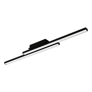 Plafoniera Contemporanea Fraioli-Z Alluminio Nero 2 Luci Led Integrato 17W