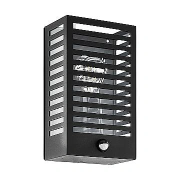 Applique Esterno Contemporanea Alamonte 3 Alluminio Nero E27
