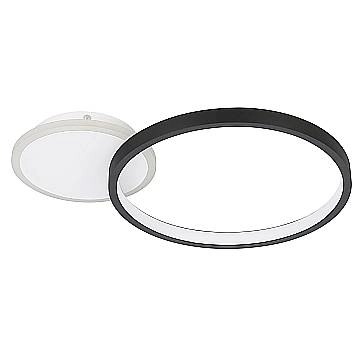 Plafoniera Moderna Gafares Alluminio Nero Luce Led Integrato 15W