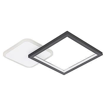 Plafoniera Moderna Gafares Alluminio Nero Luce Led Integrato 15W Ip20