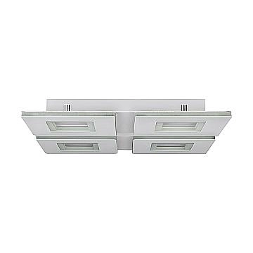 Plafoniera Contemporanea Padrogiano-Z Acciaio Bianco Luce Led Integrato 26,2W