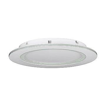 Plafoniera Contemporanea Padrogiano-Z Acciaio Bianco Luce Led Integrato 26,5W