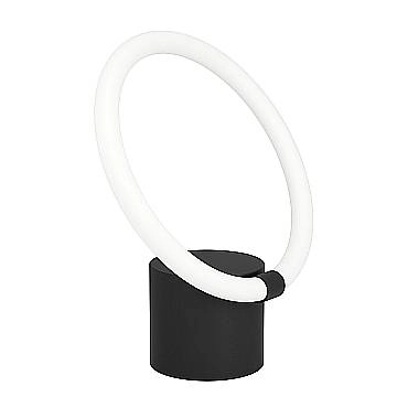 Lampada Da Tavolo Moderna Caranacoa Acciaio Nero Luce Led Integrato 11,5W