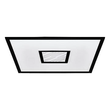 Plafoniera Moderna Bordonara Alluminio Nero Luce Led Integrato 21,5W
