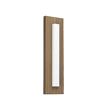 Applique Esterno Contemporanea Bitetto Acciaio Marrone Policarbonato Bianco Led