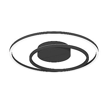 Plafoniera Moderna Calagrano-Z Alluminio Nero Luce Led Integrato 21,5W