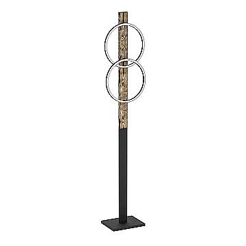 Piantana Moderna Boyal Acciaio Nero 2 Luci Led Integrato 12W