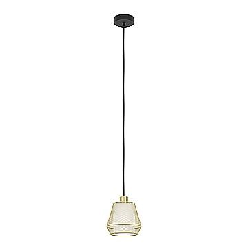 Lampadario A Sospensione Moderno Ciudadela Acciaio Nero Ottone 1 Luce E27