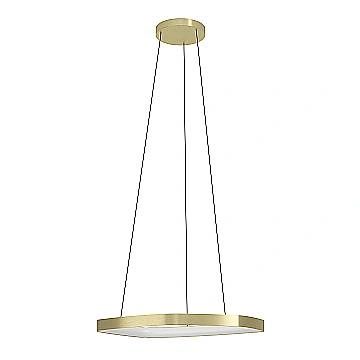 Sospensione Moderna Vallerosa Alluminio Ottone Spazzolato 1 Luce Led 25,2W