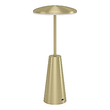 Lampada Da Tavolo Moderna Piccola Acciaio Ottone Spazzolato Led Integrato 2,8W Lampada Da Tavolo Moderna Piccola Acciaio Ottone Spazzolato Led Integrato 2,8W