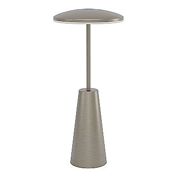 Lampada Da Tavolo Moderna Piccola Acciaio Bronzo Scuro Luce Led Integrato 2,8W