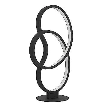 Lampada Da Tavolo Contemporanea Gianella Alluminio Nero Luce Led Integrato 14,5W