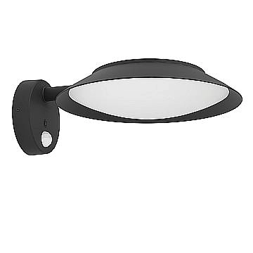 Applique Solare Esterno Contemporaneo Cerrisi Policarbonato Nero E Bianco Led
