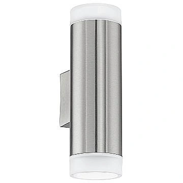 Applique Esterno Moderna Riga-Led Acciaio Argento Led