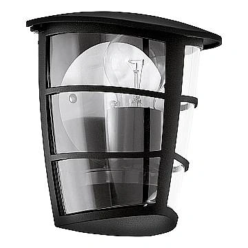 Applique Esterno Moderna Aloria Alluminio Nero 1 Luce E27