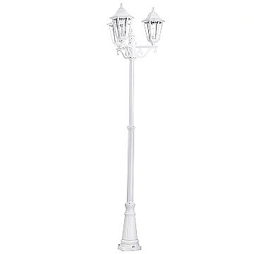 Lampione Esterno Classico Navedo Alluminio Bianco 3 Luci E27