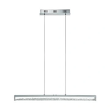 Lampadario A Sospensione Moderno Cardito 1 Alluminio Cromo Vetro 6 Luci Led 6W