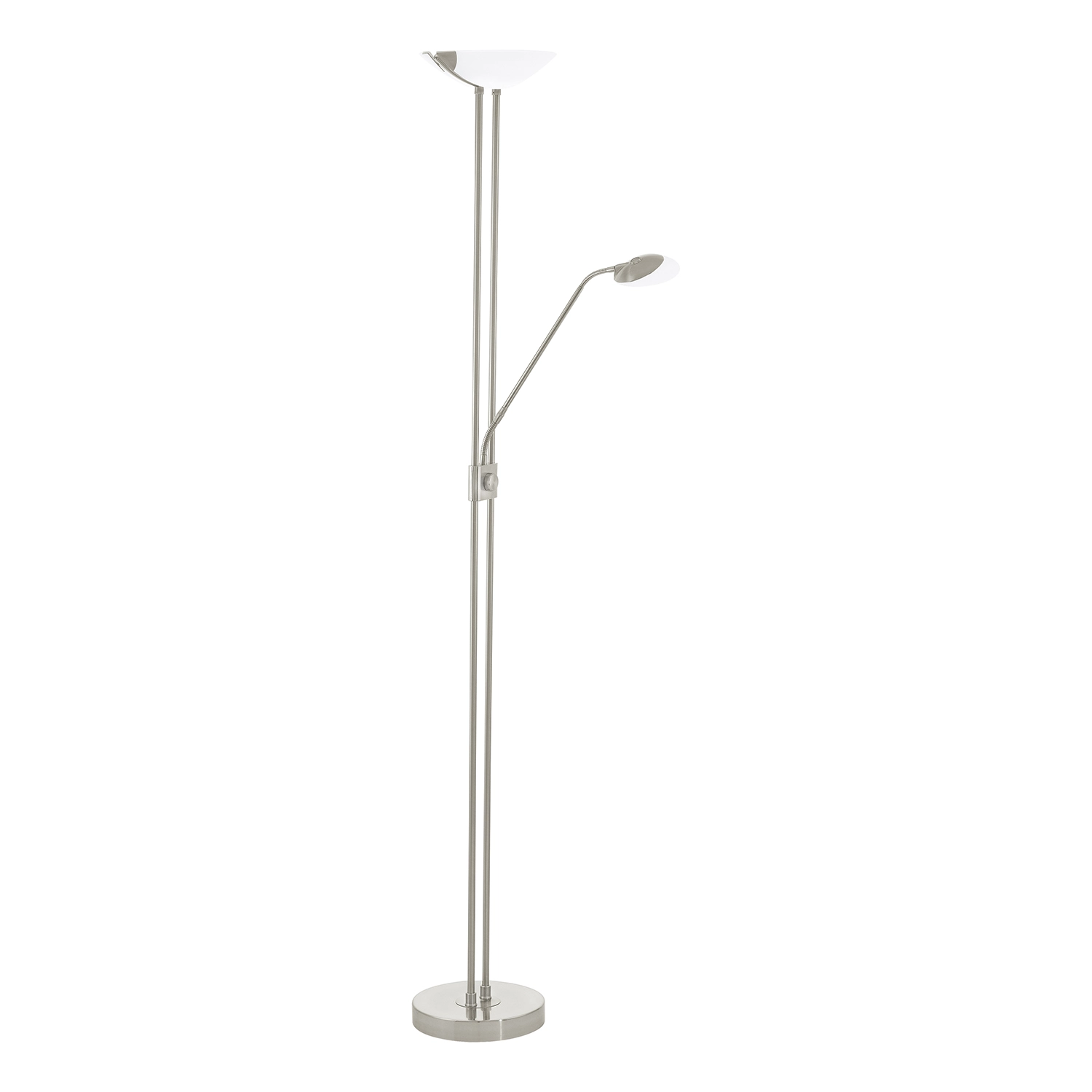 Piantana Moderna Baya Led Acciaio Nichel Satinato Luce Led Integrato 20W 93874