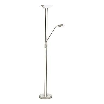 Piantana Moderna Baya Led Acciaio Nichel Satinato Luce Led Integrato 20W Piantana Moderna Baya Led Acciaio Nichel Satinato Luce Led Integrato 20W