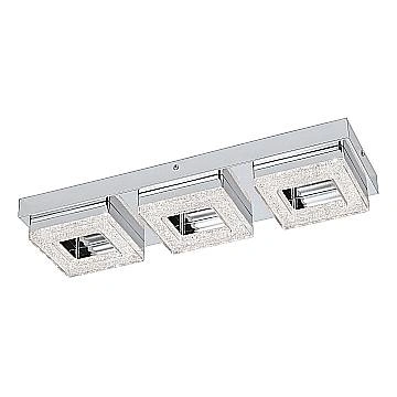 Plafoniera Moderna Fradelo Acciaio Cromo 3 Luci Led Integrato 3,5W
