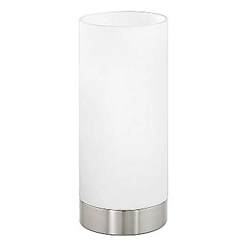 Lampada Da Tavolo Moderna Damasco 1 Acciaio Nichel Satinato 1 Luce E27 Lampada Da Tavolo Moderna Damasco 1 Acciaio Nichel Satinato 1 Luce E27