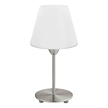 Lampada Da Tavolo Moderna Damasco 1 Acciaio Nichel Satinato 1 Luce E14