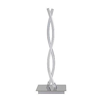 Lampada Da Tavolo Moderna Lasana 2 Acciaio Cromo 2 Luci Led Integrato 5,5W