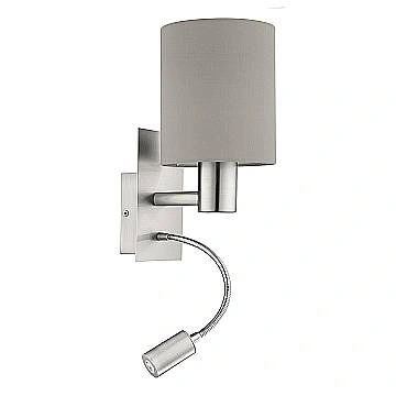 Applique Moderna Pasteri Acciaio Nichel Satinato Luce E27