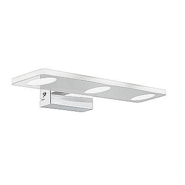 Applique Moderna Cabus Acciaio Cromo 3 Luci Led Integrato 4,5W