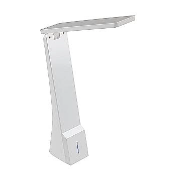 Lampada Da Tavolo Moderna La Seca Policarbonato Bianco Luce Led Integrato 1,8W