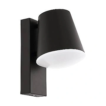 Applique Esterno Contemporanea Caldiero Metallo Grigio Policarbonato Bianco E27