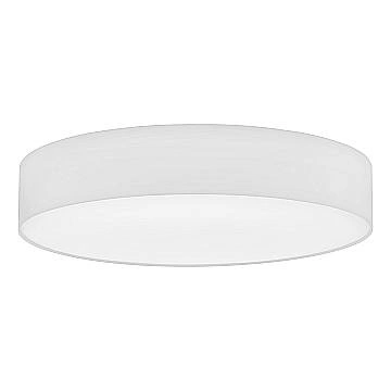 Plafoniera Moderna Pasteri Acciaio Bianco Stoffa 5 Luci E27 Ip20
