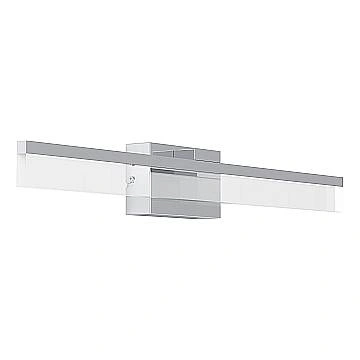 Applique Moderna Palmital Alluminio Cromo 1 Luce Led Integrato 11W