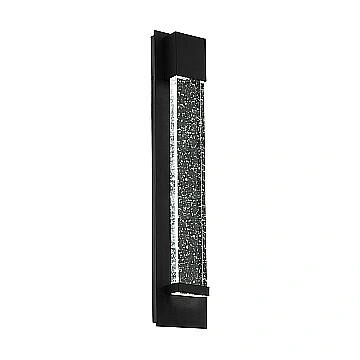 Applique Esterno Moderna Villagrazia Alluminio Nero Led H40Cm