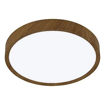 Plafoniera Contemporanea Musurita Policarbonato Noce Luce Led Integrato 14,6W