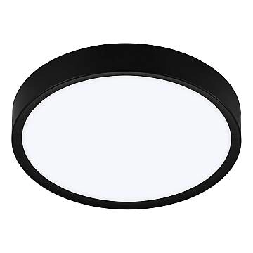 Plafoniera Contemporanea Musurita Policarbonato Nero Luce Led Integrato 14,6W